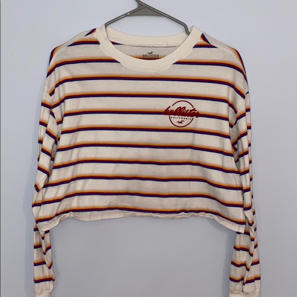 cropped long sleeve hollister shirt